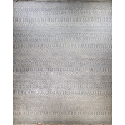 Grass Light Grey/Ivory Hand Knotted Rug 8'2