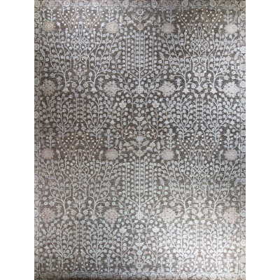 Oxidized 8/40 4484 Brown Hand Knotted Rug 8'11
